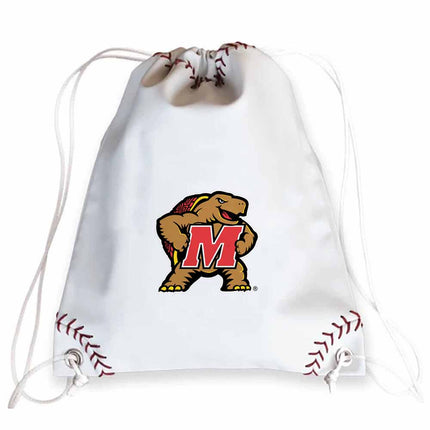 Maryland Terrapins Baseball Drawstring Bag - Authentic Series