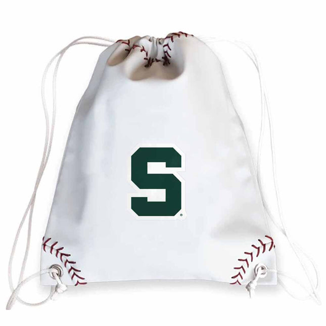 Michigan State Spartans Baseball Drawstring Bag - Authentic Series
