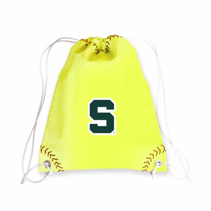 Michigan State Spartans Softball Drawstring Bag - Authentic Series
