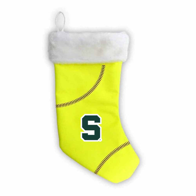 Michigan State Spartans Softball Christmas Stocking - Authentic Series