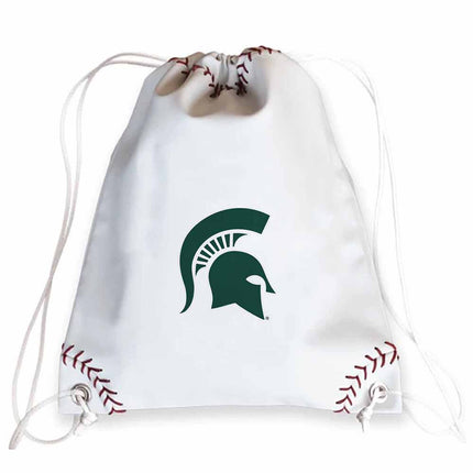 Michigan State Spartans Baseball Drawstring Bag - Authentic Series