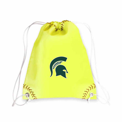 Michigan State Spartans Softball Drawstring Bag - Authentic Series