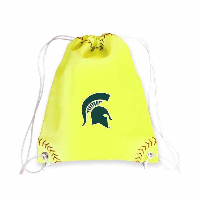 Michigan State Spartans Softball Drawstring Bag - Authentic Series