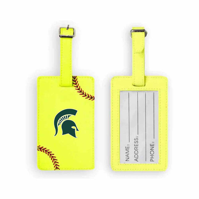 Michigan State Spartans Softball Luggage Tag - Authentic Series