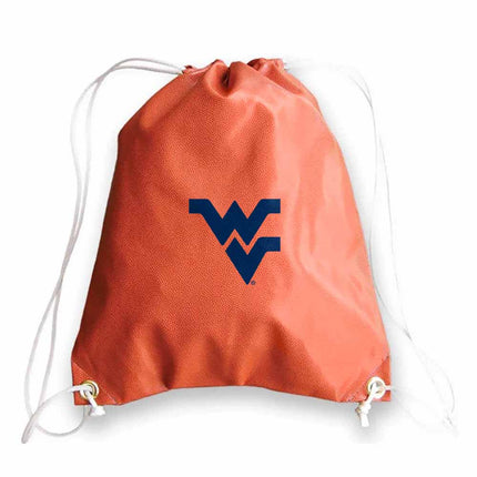 West Virginia Mountaineers Basketball Drawstring Bag - Authentic Series