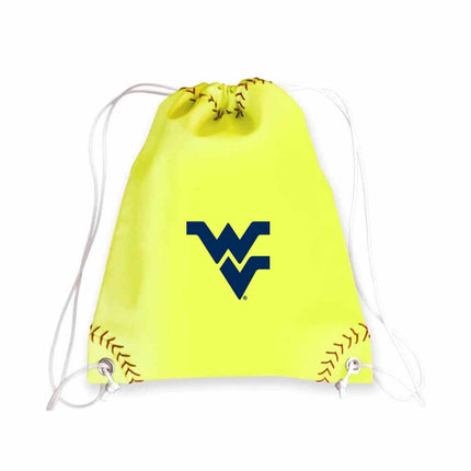 West Virginia Mountaineers Softball Drawstring Bag - Authentic Series